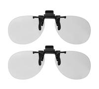 sourcing map 2 gafas polarizadas 3D con clip, marcos circulares pasivos para ver películas RealD, teatro, juegos, TV, proyector de fotos