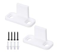 sourcing map 2 guías de piso para puerta de granero, accesorios universales para puerta corrediza POM, guía de riel inferior plana, tope oscilante para puertas de bolsillo de armario, guía de suelo no
