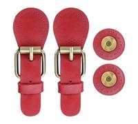 sourcing map 2 hebillas de cuero con cierre de botón a presión, broches magnéticos para bolsos y bolsas, cierres de cuero para coser en carteras, bolsos, suministros de manualidades, color rojo