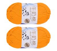 sourcing map 2 hilos de ganchillo, hilo acrílico dorado de 5 capas, 100 g, hilos de peso deportivo, hilos suaves y esponjosos para tejer, manualidades, mantas, regalo, 197 yardas