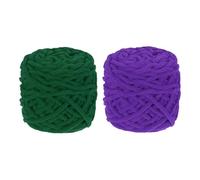 sourcing map 2 hilos para manta, 49 yardas, terciopelo esponjoso, felpilla gruesa y voluminosa, hilos gruesos para manta de terciopelo suave, chal, bufanda, ganchillo, manualidades, verde oscuro