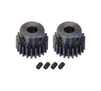 sourcing map 2 Juegos Piñón Engranaje 1Mod 22T Motor Cremallera con Paso | Espolón Engranaje, Endurecido Acero, 6mm Diámetro, para RC Coche Camión Buggy Engranaje
