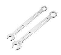 sourcing map 2 llaves combinadas de 10 mm/12 mm métricas superdelgadas de 12 puntos y extremo abierto, acero al cromo vanadio de doble extremo, herramienta de llave inglesa para reparación de muebles