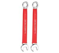 sourcing map 2 llaves combinadas de 12 mm métricas de extremo abierto de 10 grados, extremo de caja de 12 puntos, llaves de doble extremo, herramientas para maquinaria automotriz doméstica, reparación