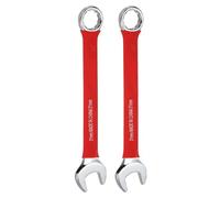 sourcing map 2 llaves combinadas de 21 mm métricas de extremo abierto de 10 grados, extremo de caja de 12 puntos, llaves de doble extremo, herramientas para maquinaria automotriz doméstica, reparación