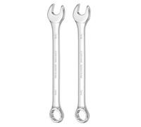 sourcing map 2 llaves combinadas de 3/4 pulgadas de extremo abierto de 10 grados de desplazamiento de 12 puntos de extremo de caja de doble extremo llaves de llaves para el hogar, maquinaria