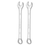 sourcing map 2 llaves combinadas de 9/16 pulgadas, extremo abierto, desplazamiento de 10 grados, extremo de caja de 12 puntos, llaves de doble extremo, herramientas para reparación de maquinaria