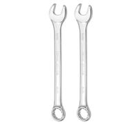 sourcing map 2 llaves combinadas de extremo abierto de 15/16 pulgadas, desplazamiento de 10 grados, extremo de caja de 12 puntos, llaves de doble extremo, herramientas para reparación de maquinaria