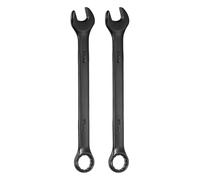 sourcing map 2 llaves combinadas métricas de 14 mm, caja de 12 puntos y llave de extremo abierto, llaves de doble extremo, herramientas para reparación de maquinaria automotriz doméstica, color negro