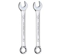 sourcing map 2 llaves combinadas métricas de 15 mm de extremo abierto y 15 grados de desplazamiento de 12 puntos, llaves de doble extremo, herramientas para maquinaria automotriz doméstica, reparación