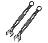 sourcing map 2 llaves combinadas métricas extralargas de 12 mm, caja de 12 puntos y llave de acero al carbono de doble extremo de grado industrial para reparación de muebles automotrices, maquinaria