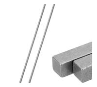 sourcing map 2 llaves cuadradas de acero de 0.25 x 0.25 x 16 pulgadas, barra de acero cuadrada estirada en frío 45#, barras de metal de precisión para llaveros, soporte estructural mecánico