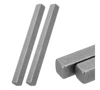 sourcing map 2 llaves cuadradas de acero de 0.43 x 0.43 x 6 pulgadas, barra de acero cuadrada estirada en frío 45#, barras de metal de precisión para llaveros, soporte estructural mecánico, maquinaria