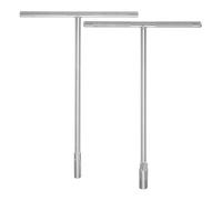 sourcing map 2 llaves de vaso con mango en T de 8/9 mm métricas hexagonales con antideslizante de largo alcance CR-V acero al cromo vanadio para reparación de motocicletas, bicicletas, automóviles