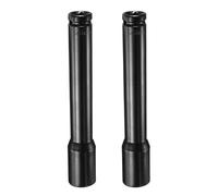 sourcing map 2 llaves de vaso de impacto profundo de 1/2 pulgada por 24 mm métrico de 6 puntos de 200 mm, enchufe abatible de acero de alto carbono extralargo para reparación de tuercas hexagonales de