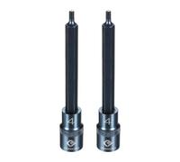 sourcing map 2 llaves de vaso hexagonales de impacto de 1/2 pulgada H4 (4 mm) métricas de 5.5 pulgadas de longitud S2 de acero de 6 puntos para adaptador de taladro eléctrico, azul