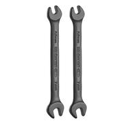 sourcing map 2 llaves gruesas de doble extremo abierto de 5,5 mm x 7 mm, llave métrica de doble extremo abierto, llave de cabeza plana para reparación de automóviles, montaje de muebles, color negro