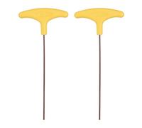 sourcing map 2 llaves hexagonales con mango en T de 2,5 mm métricas S2 de acero extralargo, llave en T amarilla, llave hexagonal interior, herramienta de reparación para mantenimiento de automóviles