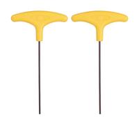 sourcing map 2 llaves hexagonales con mango en T de 3 mm métricas S2 de acero de brazo largo amarillo T-Key extremo plano interior hexagonal herramienta de reparación para mantenimiento de automóviles