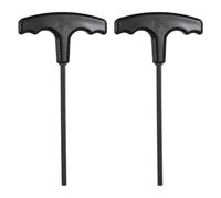 sourcing map 2 llaves hexagonales con mango en T de 4 mm métricas S2 de acero de brazo largo negro T-Key extremo plano interior hexagonal herramienta de reparación para mantenimiento de automóviles en