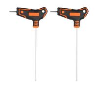 sourcing map 2 llaves hexagonales de extremo plano con mango en T de 2,5 mm métricas S2 de acero de brazo largo en T, llave hexagonal interior, herramienta de reparación para mantenimiento de