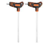sourcing map 2 llaves hexagonales de extremo plano con mango en T de 8 mm métricas S2 de acero de brazo largo en T, llave hexagonal interior, herramienta de reparación para mantenimiento de