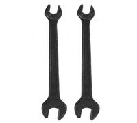 sourcing map 2 llaves métricas dobles de extremo abierto de 10 mm x 13 mm, llave inglesa de acero al carbono de tamaño estándar para reparaciones de rutina de mantenimiento del hogar, color negro