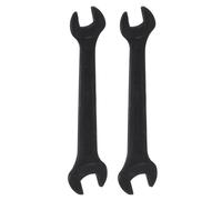 sourcing map 2 llaves métricas dobles de extremo abierto de 12 mm x 14 mm, llave inglesa de acero al carbono de tamaño estándar para reparaciones de rutina de mantenimiento del hogar, color negro