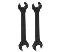 sourcing map 2 llaves métricas dobles de extremo abierto de 24 mm x 27 mm, llave inglesa de acero al carbono de tamaño estándar para reparaciones de rutina de mantenimiento del hogar, color negro