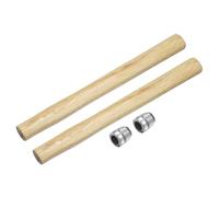 sourcing map 2 mangos de madera de repuesto para martillo de 35 cm, con cuñas redondas para cabeza octogonal redonda de 4 libras, carpintería, construcción, bricolaje, herramientas de hacha de trineo