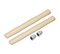 sourcing map 2 mangos de madera para martillo, 37,6 cm, mango de repuesto de madera con cuñas redondas para 3 libras de cabeza octogonal redonda para carpintería, construcción, herramientas de hacha