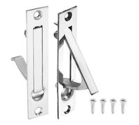 sourcing map 2 manijas de puerta de bolsillo, tirador de borde de puerta de acero inoxidable 304, herrajes de puerta de bolsillo para armario corredizo, hogar, oficina, hoteles, pulido