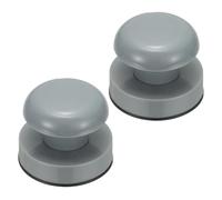 sourcing map 2 manijas de puerta de espejo de vidrio con ventosa, perilla de manija de ducha para puerta, reposabrazos de empuje instantáneo para ventana corrediza, gabinete, inodoro (gris, 65 x 50 mm