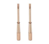 sourcing map 2 mini destornilladores de pulsera de 2,8 mm de acero de titanio ranurado con mango antideslizante de 5 mm de ancho para herramientas de destornillador de reparación de pulseras, oro rosa