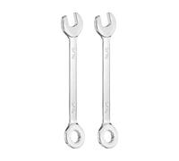 sourcing map 2 mini llaves combinadas de 5/16 pulgadas, extremo de caja de 12 puntos y ángulo de 15 grados de desplazamiento abierto de acero CR-V herramienta de llave de doble extremo para reparación