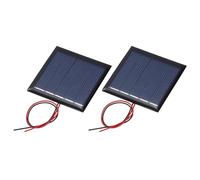 sourcing map 2 mini paneles solares de 2,5 V, 0,25 W, 100 mA, pequeño panel solar policristalino con cable para bricolaje, juguetes eléctricos, kits de cargador