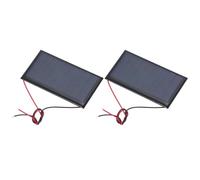 sourcing map 2 mini paneles solares de 4,5 V, 0,36 W, 80 mA, panel solar policristalino pequeño con 2 cables para bricolaje, materiales de juguete eléctrico, cargador, 77,5 mm x 40,5 mm
