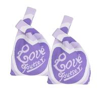 sourcing map 2 muñequeras de punto, bonito bolso pequeño de ganchillo para uso diario, compras, viajes, fiestas, amor, morado