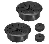 sourcing map 2 ojales de escritorio, 2 pulgadas (50 mm), cubierta de agujero de cable de plástico ABS, ojales de escritorio, organizador de cables flexible con brida de 6.5 pies para mesa de oficina