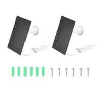 sourcing map 2 paneles solares para cámara de anillo, cargador de panel solar USB de 4 W 6 V con cable de puerto tipo C de 6 pies, soporte de pared ajustable de 360° para comedero de pájaros al aire