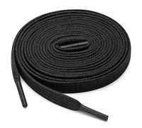 sourcing map 2 pares de botas de cuero de algodón encerado, zapatos casuales, cordones planos para hombres y mujeres Negro 100cm / 39.37"