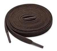 sourcing map 2 pares de botas de cuero de algodón encerado, zapatos casuales, cordones planos para hombres y mujeres Marron oscuro 60cm / 23.62"