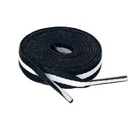 sourcing map 2 pares de cordones de zapatos planos de lona de rayas de colores de bloques de colores, Azul, blanco y azul., 110cm/43.31"