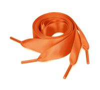 sourcing map 2 pares de cordones planos de cinta para zapatos deportivos para mujer, decoración de bricolaje, Orange, 110cm/43.3"