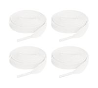 sourcing map 2 pares de cordones planos para zapatos, 2/5 x 31 pulgadas, de poliéster, cordones elásticos planos para tenis, zapatos de patinaje, botas, color blanco