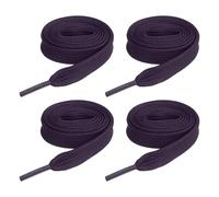 sourcing map 2 pares de cordones planos para zapatos, 2/5 x 31 pulgadas, de poliéster, cordones elásticos planos para tenis, zapatos de patinaje, botas, color morado oscuro