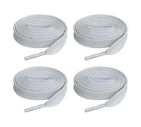 sourcing map 2 pares de cordones planos para zapatos, 2/5 x 39 pulgadas, de poliéster, cordones elásticos planos para tenis, zapatos de patinaje, botas, color gris claro