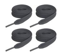 sourcing map 2 pares de cordones planos para zapatos, 2/5 x 39 pulgadas, de poliéster, cordones elásticos planos para tenis, zapatos de patinaje, botas, color gris oscuro