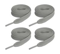 sourcing map 2 pares de cordones planos para zapatos, 2/5 x 39 pulgadas, de poliéster, cordones elásticos planos para tenis, zapatos de patinaje, botas, color gris