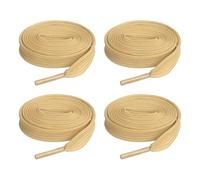 sourcing map 2 pares de cordones planos para zapatos, 2/5 x 39 pulgadas, de poliéster, cordones elásticos planos para tenis, zapatos de patinaje, botas, color caqui